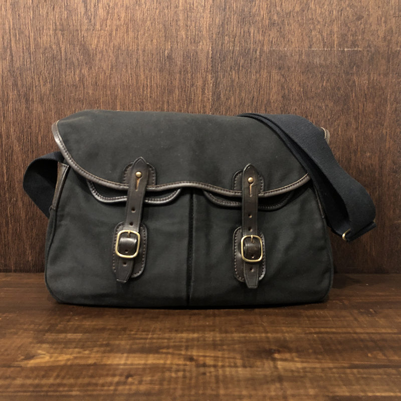 Brady Ariel Trout Canvas Fishing Field Shoulder Bag Black Twill
