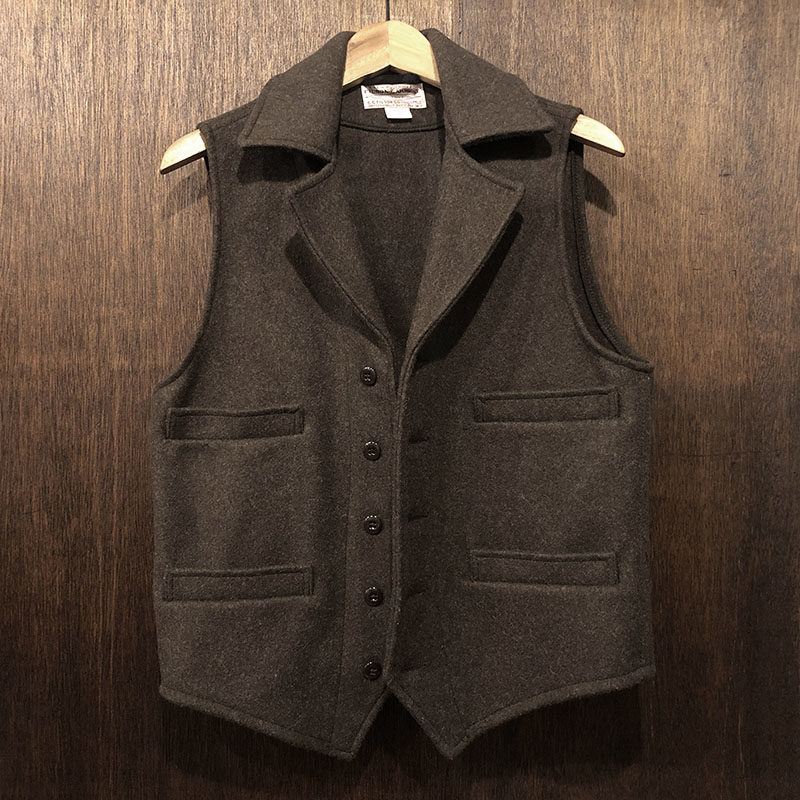 Filson Mackinaw Wool Western Vest Brown Old Tag S Mint フィルソン