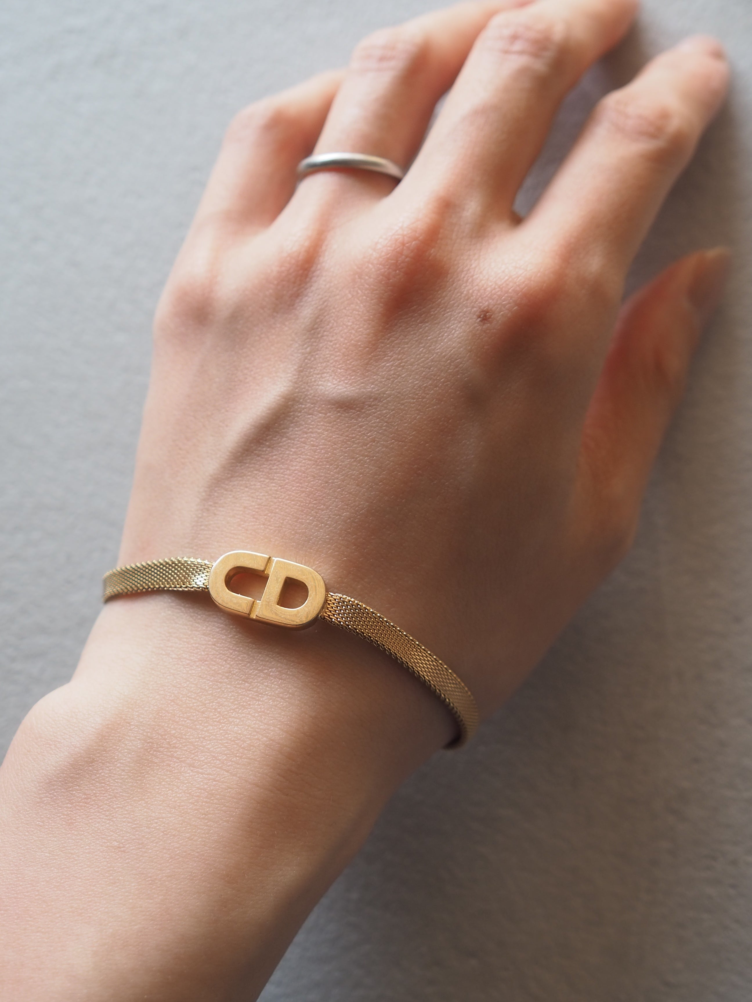 Christian Dior ディオール CDロゴ ブレスレット ゴールド ヴィンテージ