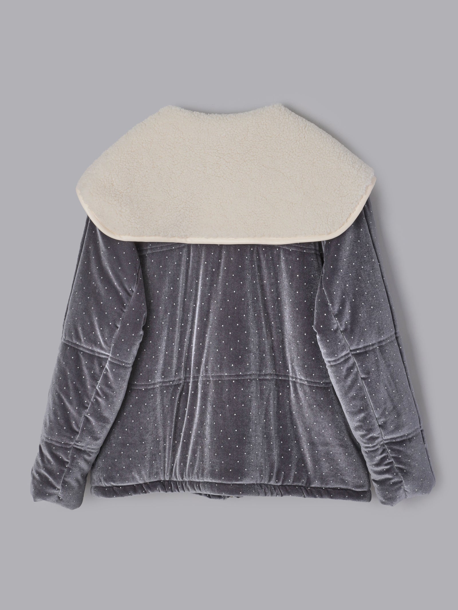 ラインストーンボアブルゾン