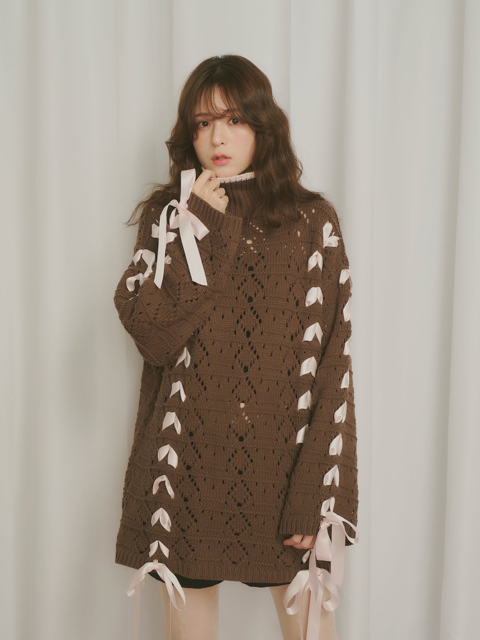 2wayリボンブレードニット