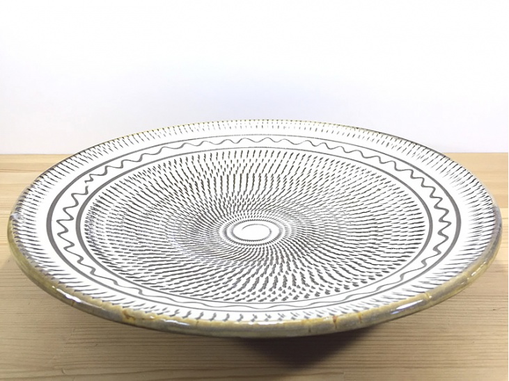 尺皿 飛び鉋（とびかんな）｜小皿・大皿｜おんた家｜小鹿田焼の器、お