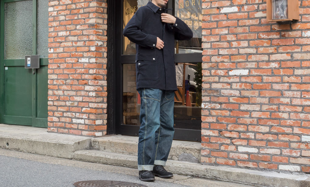 ウール素材の上品なワークコート SASSAFRAS フォールリーフコート