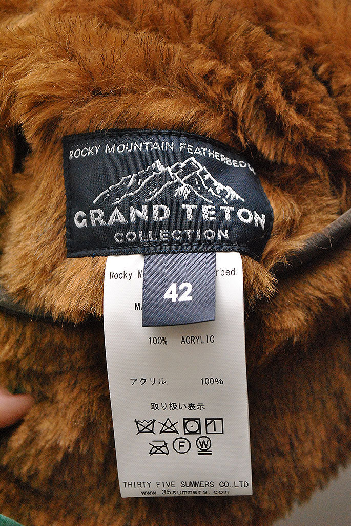 ROCKY MOUNTAIN FEATHERBED FISHTAIL LINER VTG FAKE FUR