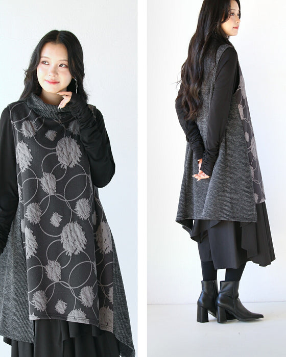 浮き立つドット 異素材変形チュニックベスト – ONE PEACE ONLINE