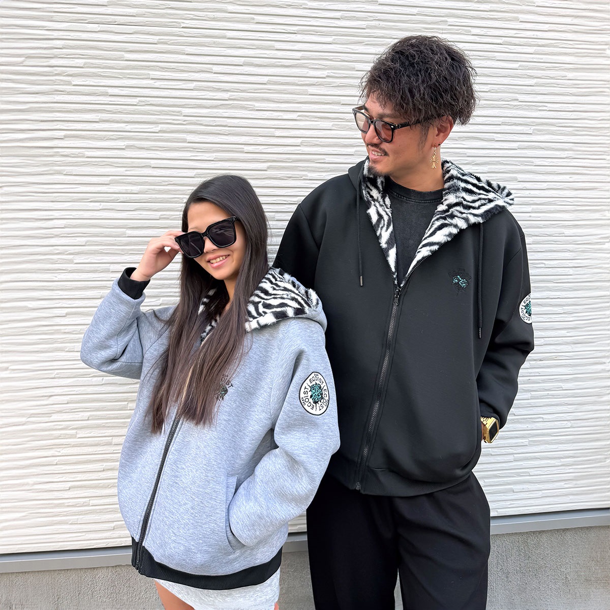 GRAN EGOIST】ボンディングリバーシブルフルジップパーカー｜アピタ