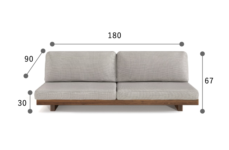 マスターウォール デニッシュソファ 3シーター180｜家具の通販なら