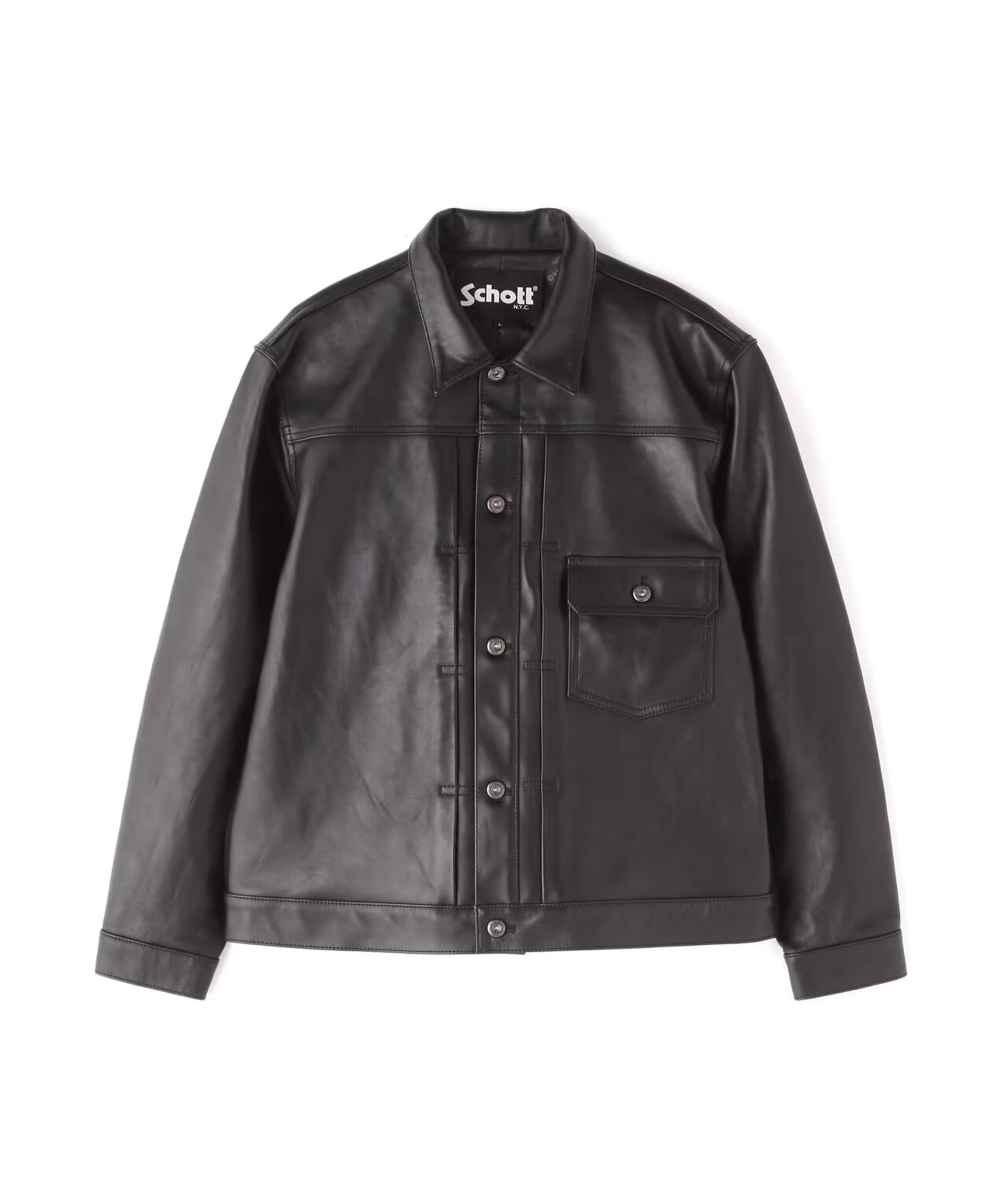Schott/ショット/SHEEP LEATHER 1st TRACKER JACKET(S BLACK