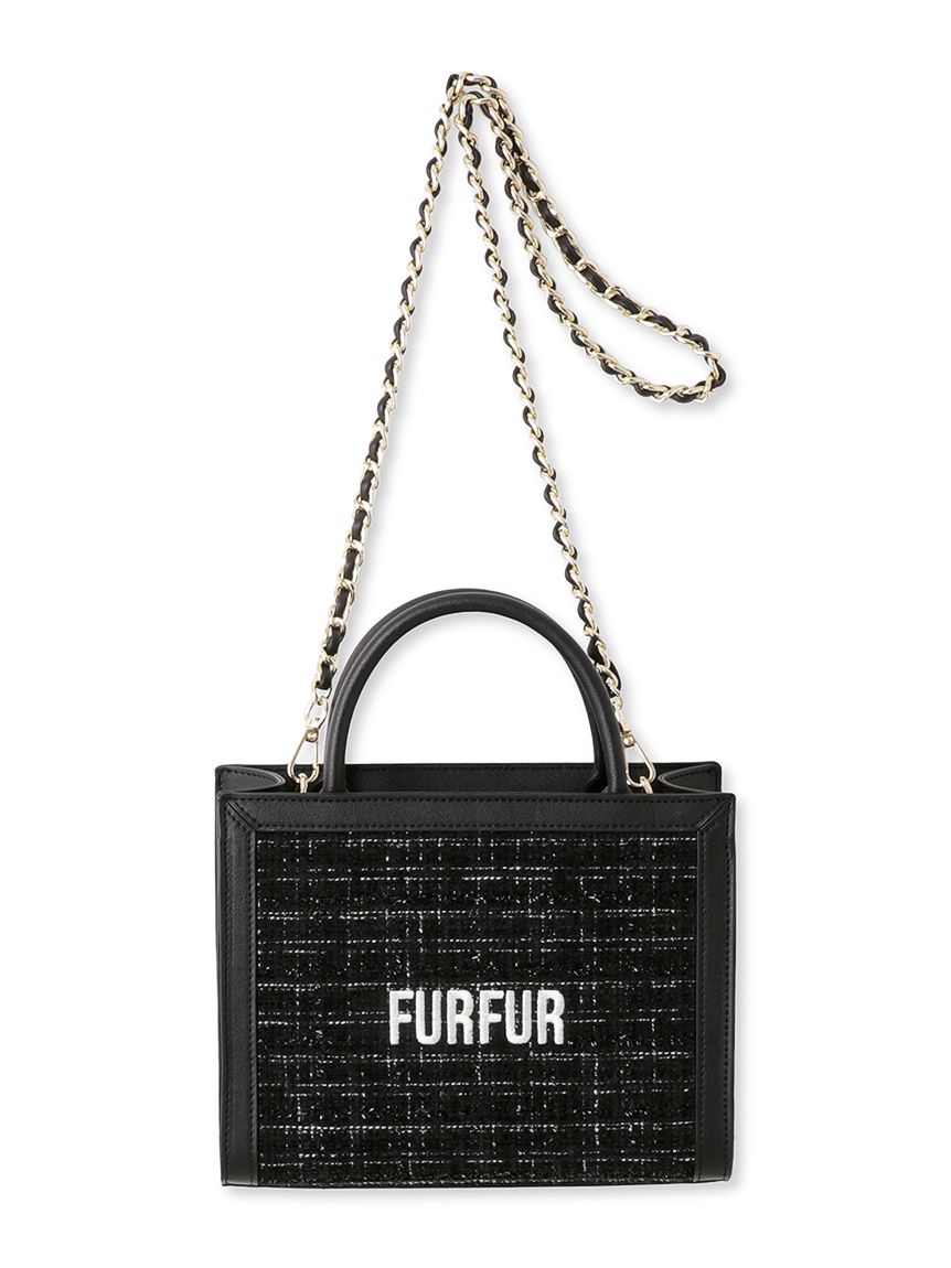 ツイードロゴトートバッグ(F BLK)｜ FURFUR｜渋谷PARCO | ONLINE PARCO