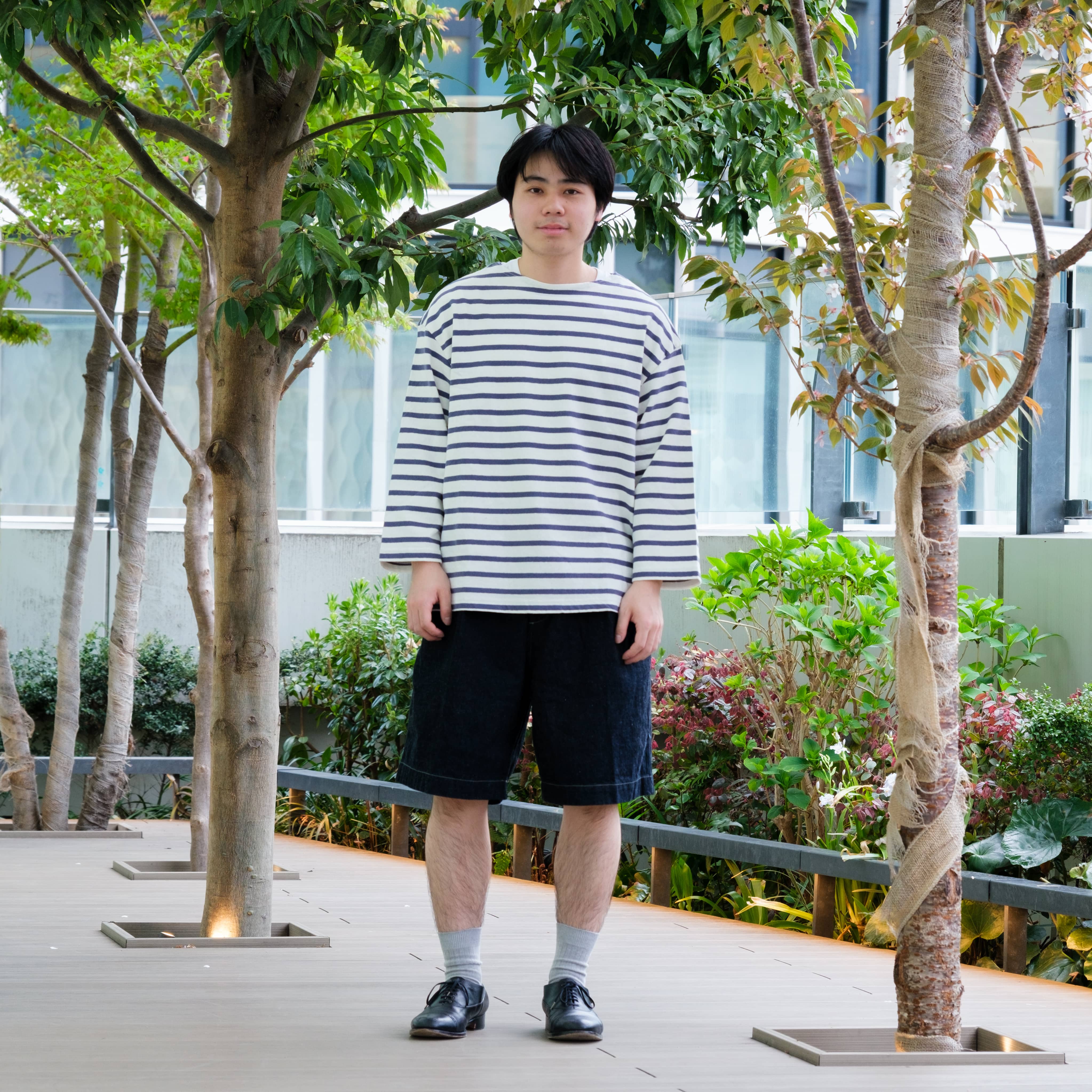 UpcycleLino】BASIC デニム イージーショーツ(1 INDIGO)｜ nest Robe