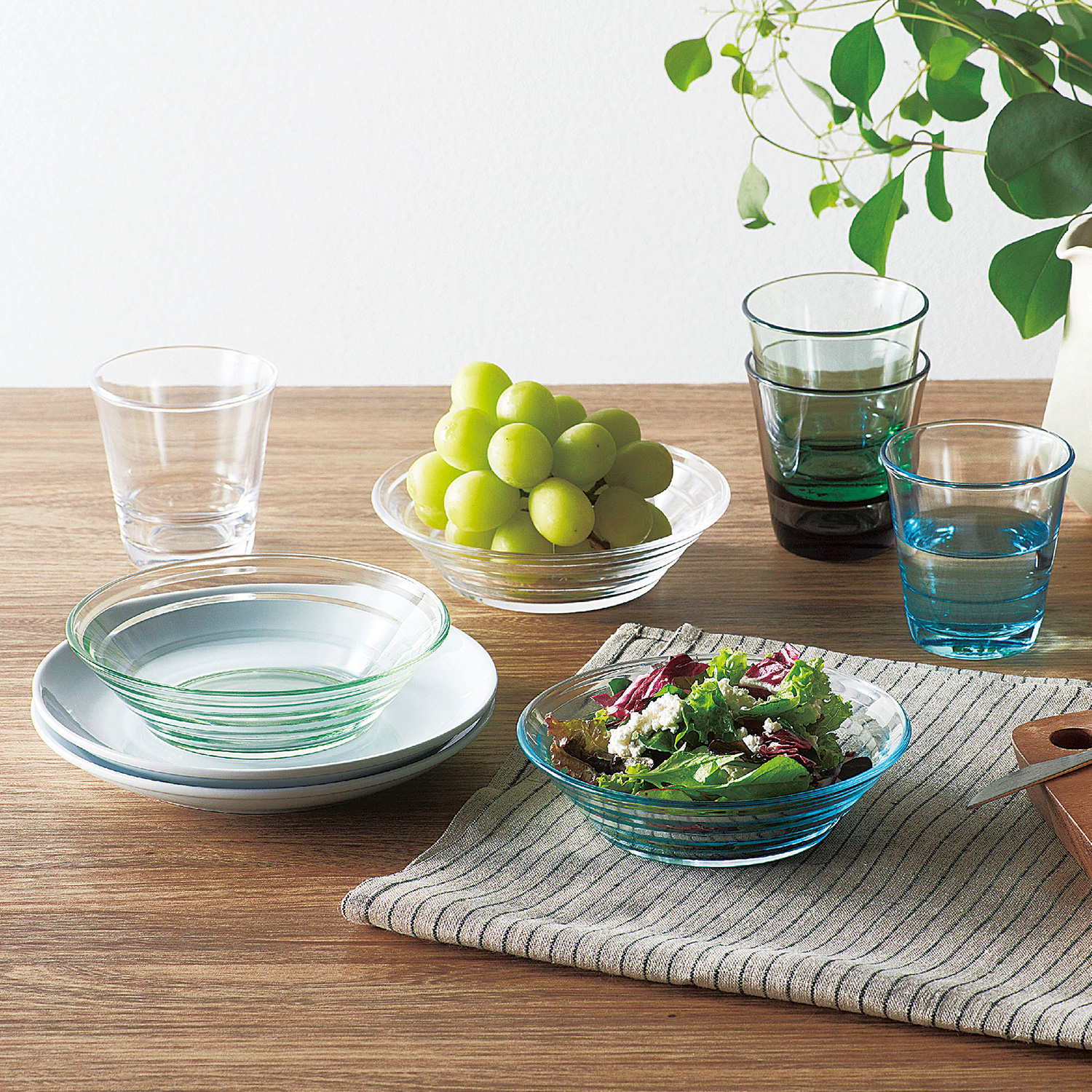 新島ガラス 浅鉢 共箱/水玉鉢 火山ガラス 器 バブル オリーブグリーン