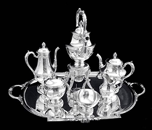 Keller - 8pc. Louis XVI 19th Century 950 Sterling Silver Tea Set
