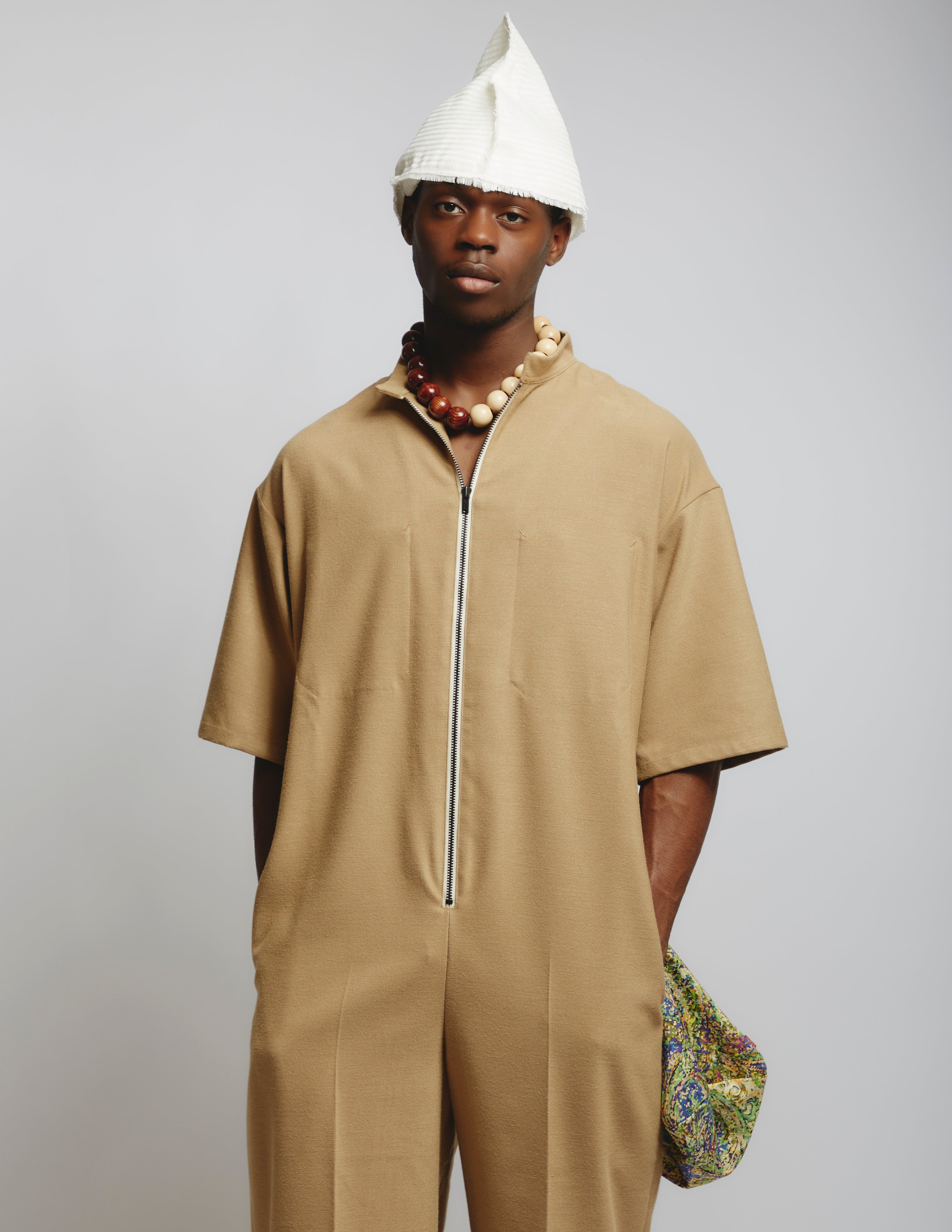 HALF-SLEEVE JUMPSUIT camel – m's braque