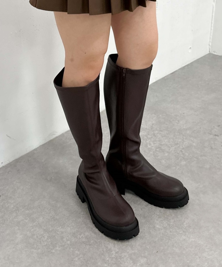 ストレッチロングブーツ(M BLACK): シューズ｜PMbox P&M OFFICIAL