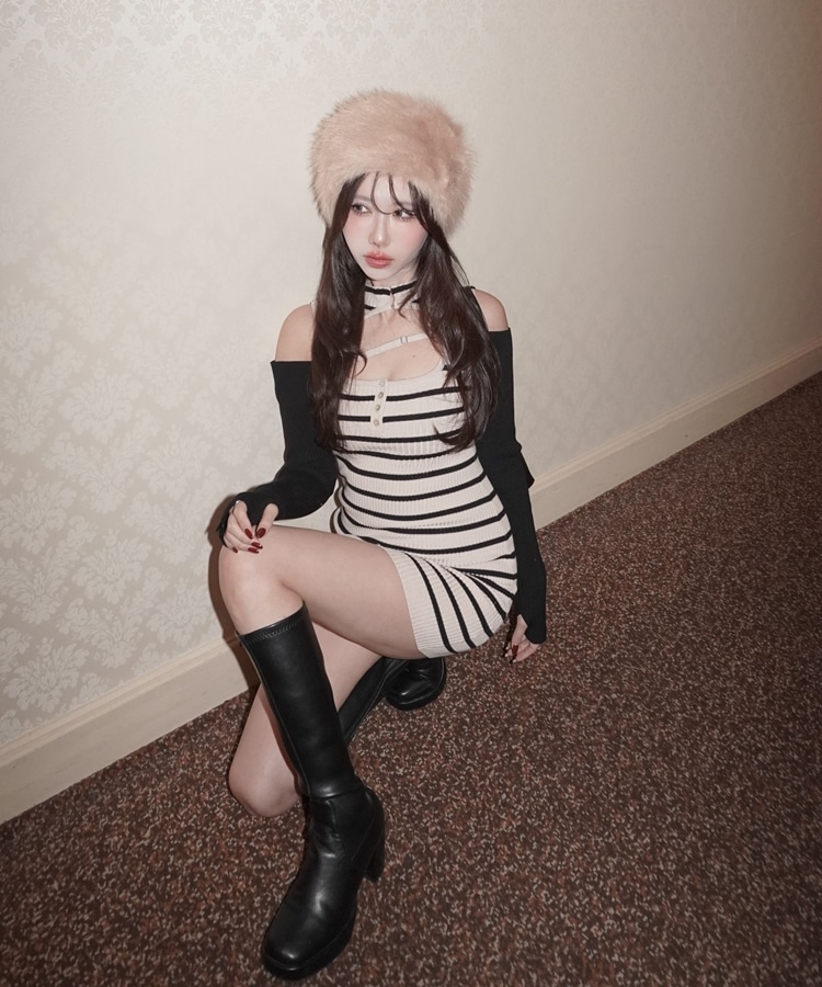 laceup bolero×onepiece set(M BLACK): ワンピース｜PMbox P&M