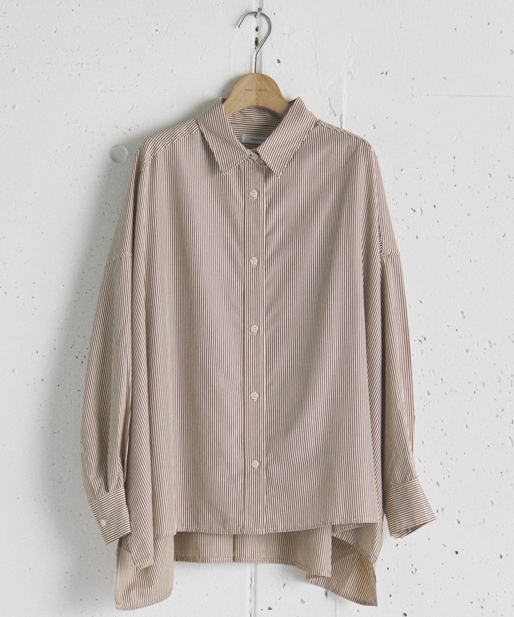 ストライプポンチョシャツ(F CHARCOAL GRAY): トップス｜PMbox P&M