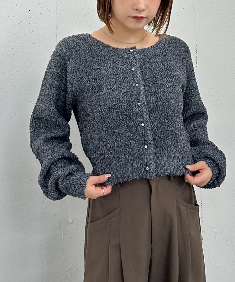 プードルフェザーニットカーディガン(M IVORY): トップス｜PMbox P&M