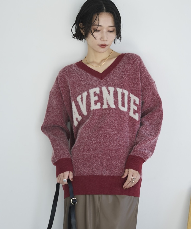 アーチロゴシャギーニット(F RED): トップス｜PMbox P&M OFFICIAL