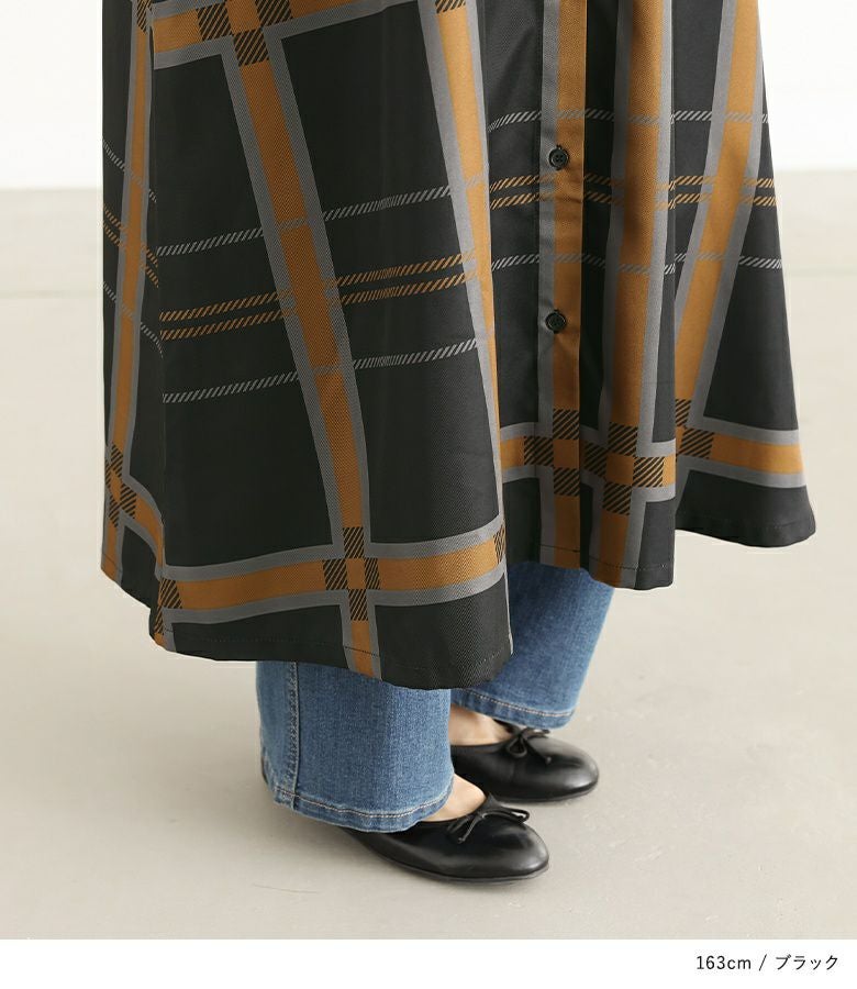 n'OrLABELビッグチェック柄シャツワンピース』