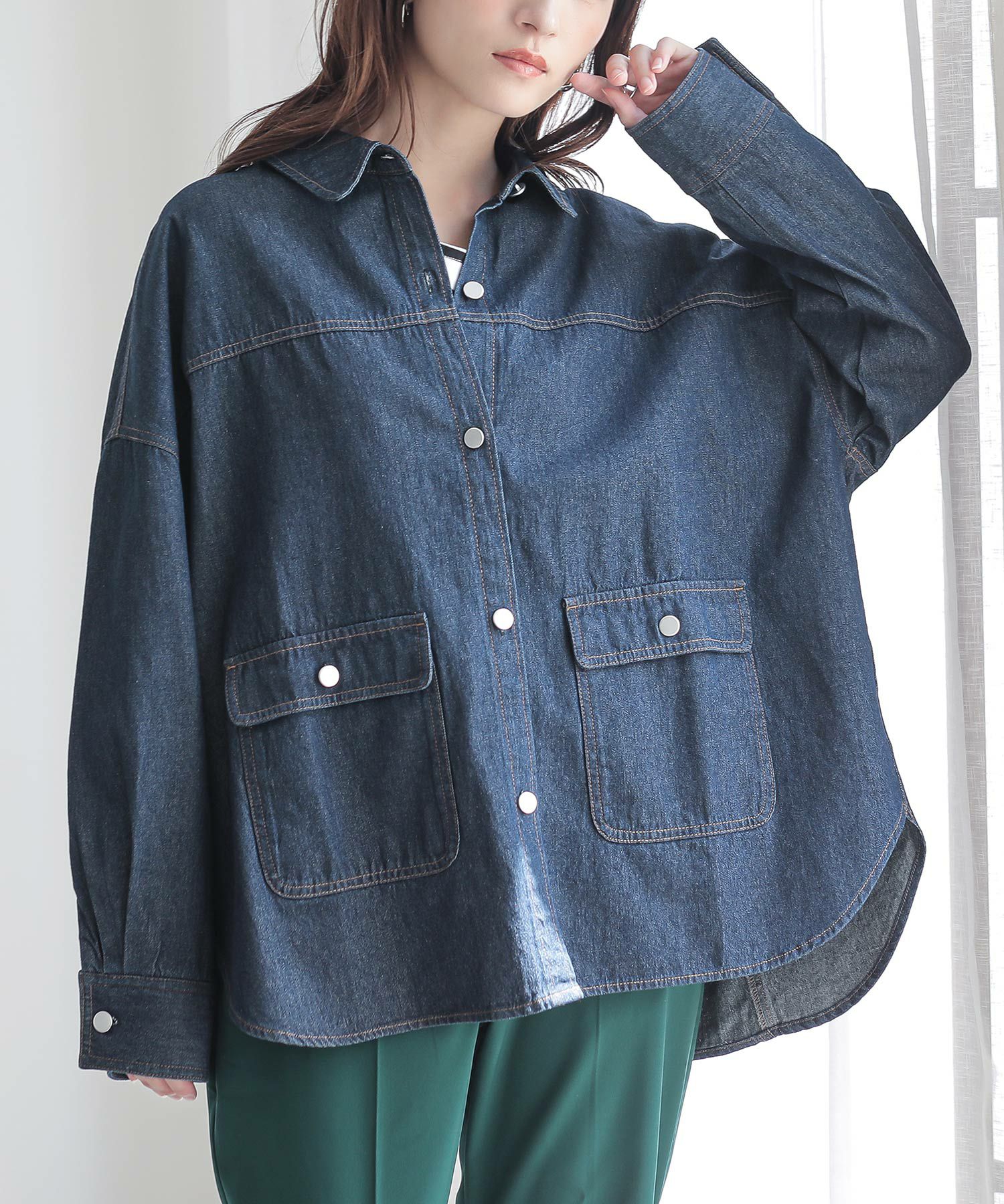 n'OrLABELデニムシャツジャケット』