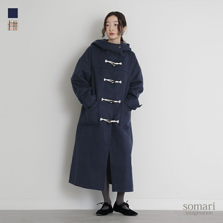 未使用級】 Ron Herman シャギー ロング ダッフルコート ブラック 楽天