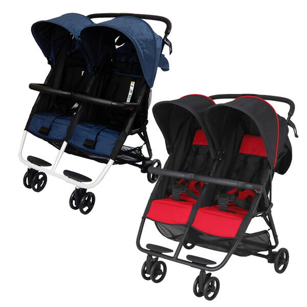 ココロン ツイン 横型二人乗りベビーカー 双子用 2人乗り – オレンジ