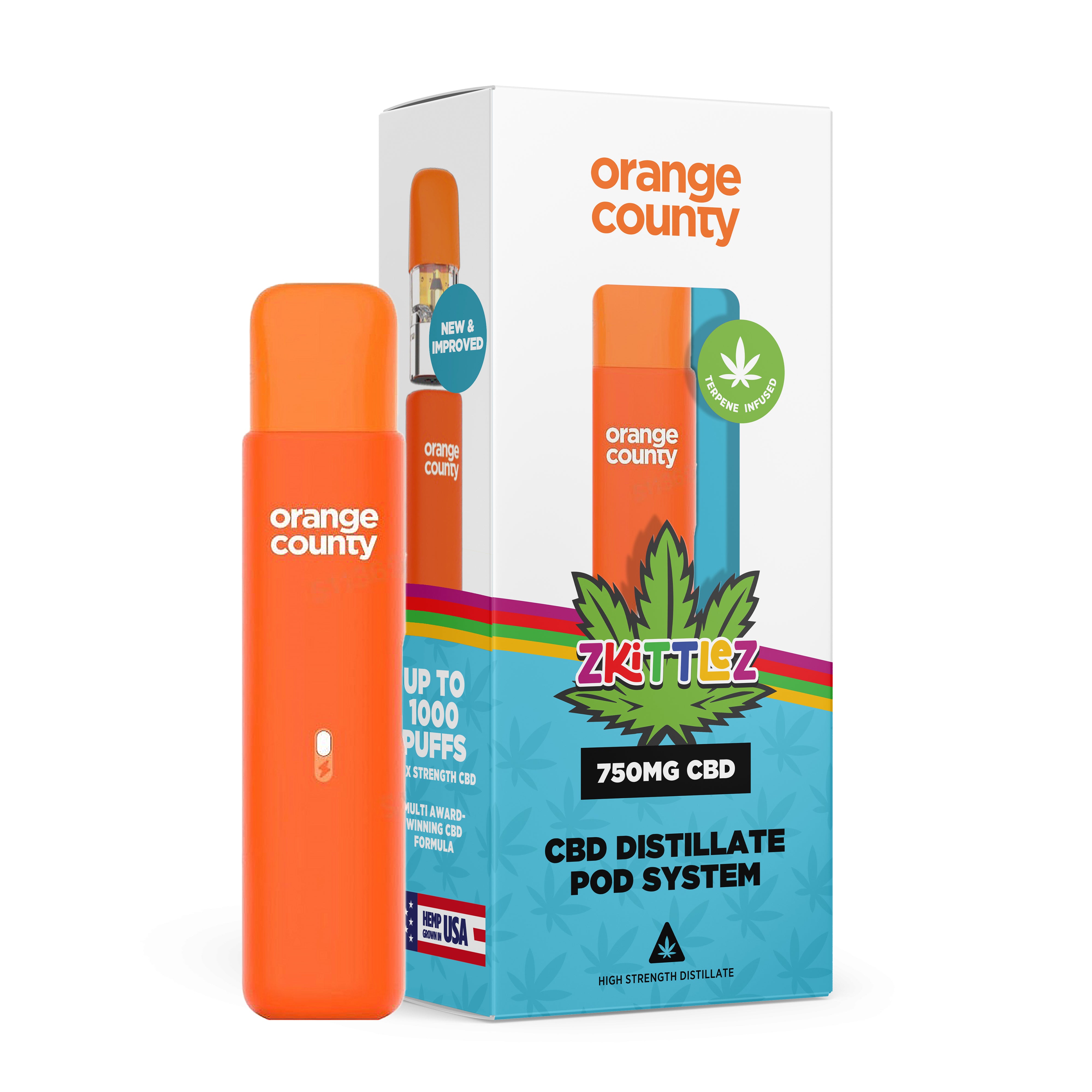 Zkittlez 1ml rechargeable CBD Vape Pen - (750mg) – Orange County CBD