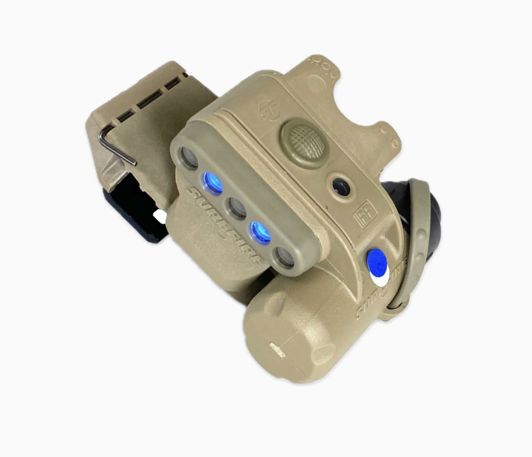 Surefire Tactical Helmet Light Tan Blue White IR