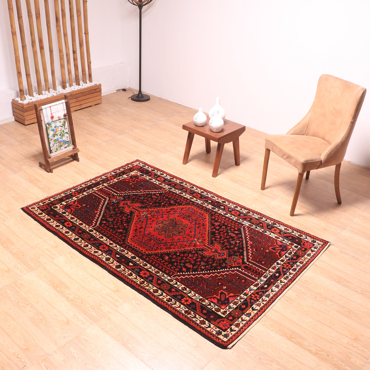 ペルシャ絨毯 (トゥイセルカーン) 187×121cm（FL-70159） – ギャッベ