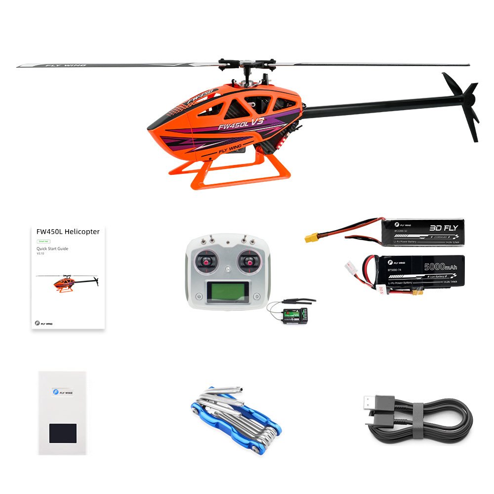 Flywing FW450L V3 ACE GPS Stabilized RC Helicopter 450L RTF
