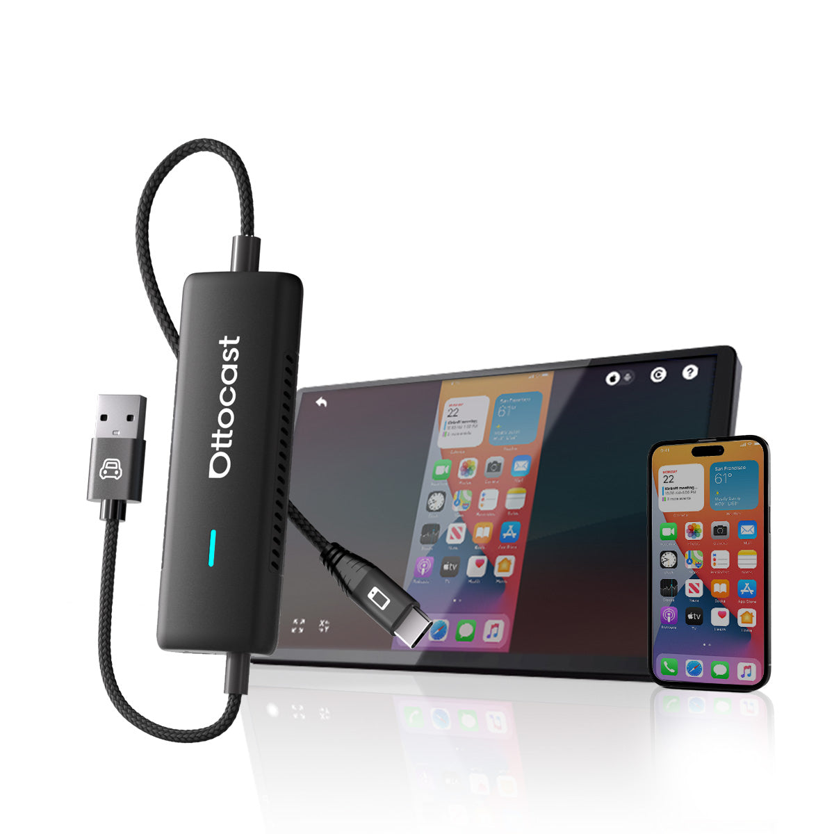 Ottocast® Mirror Touch Wireless CarPlay Adapter