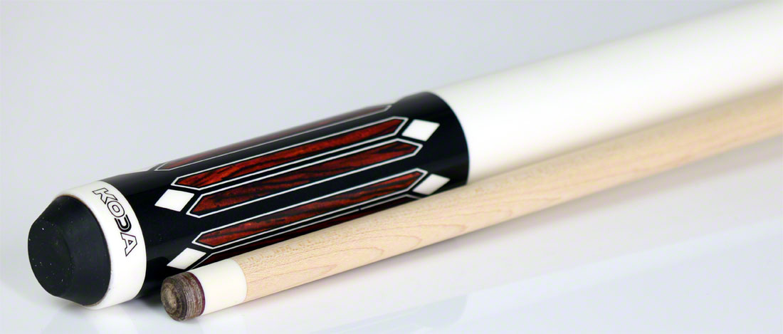 K2 KL161 Pool Cue - 6 Point Cocobolo and Black/White Graphic with 11.7