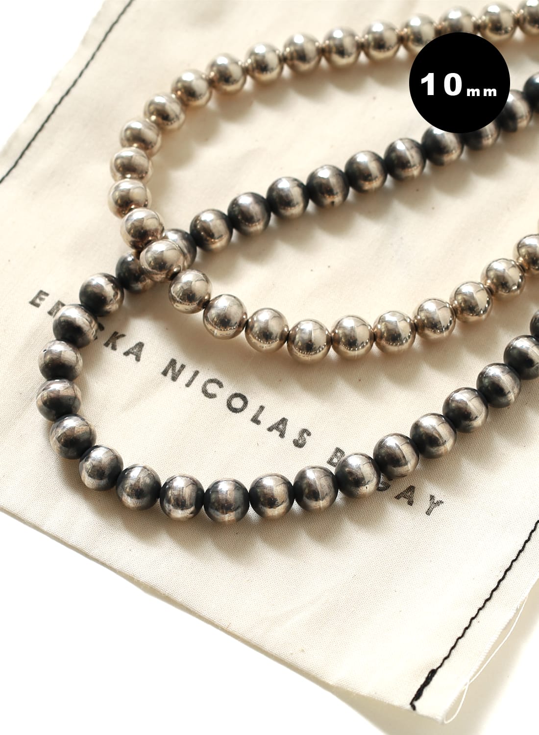 NAVAJO PEARL SILVER NECKLACE 10MM|ナバホパール シルバーネックレス