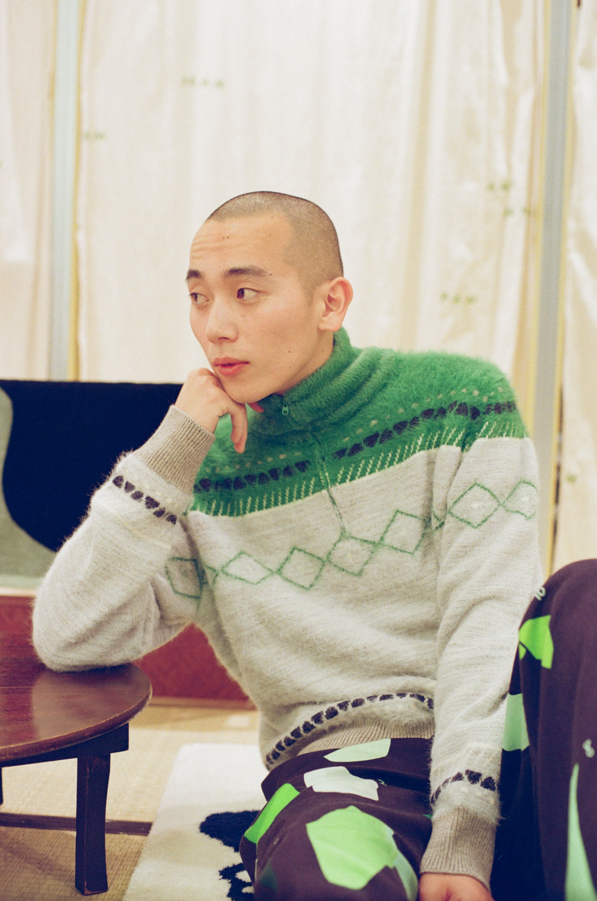 食卓のノルディックハーフジップニット – pamm.officialstore