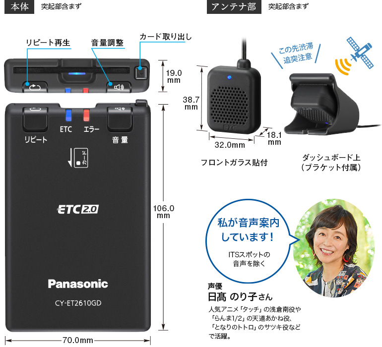 CY-ET2610GD [アンテナ分離型 ETC2.0車載器] | Panasonic