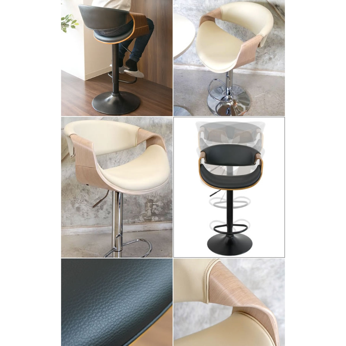 お客様組立式】 バーチェア CALMO（カルモ）全2色 KNC-J1996