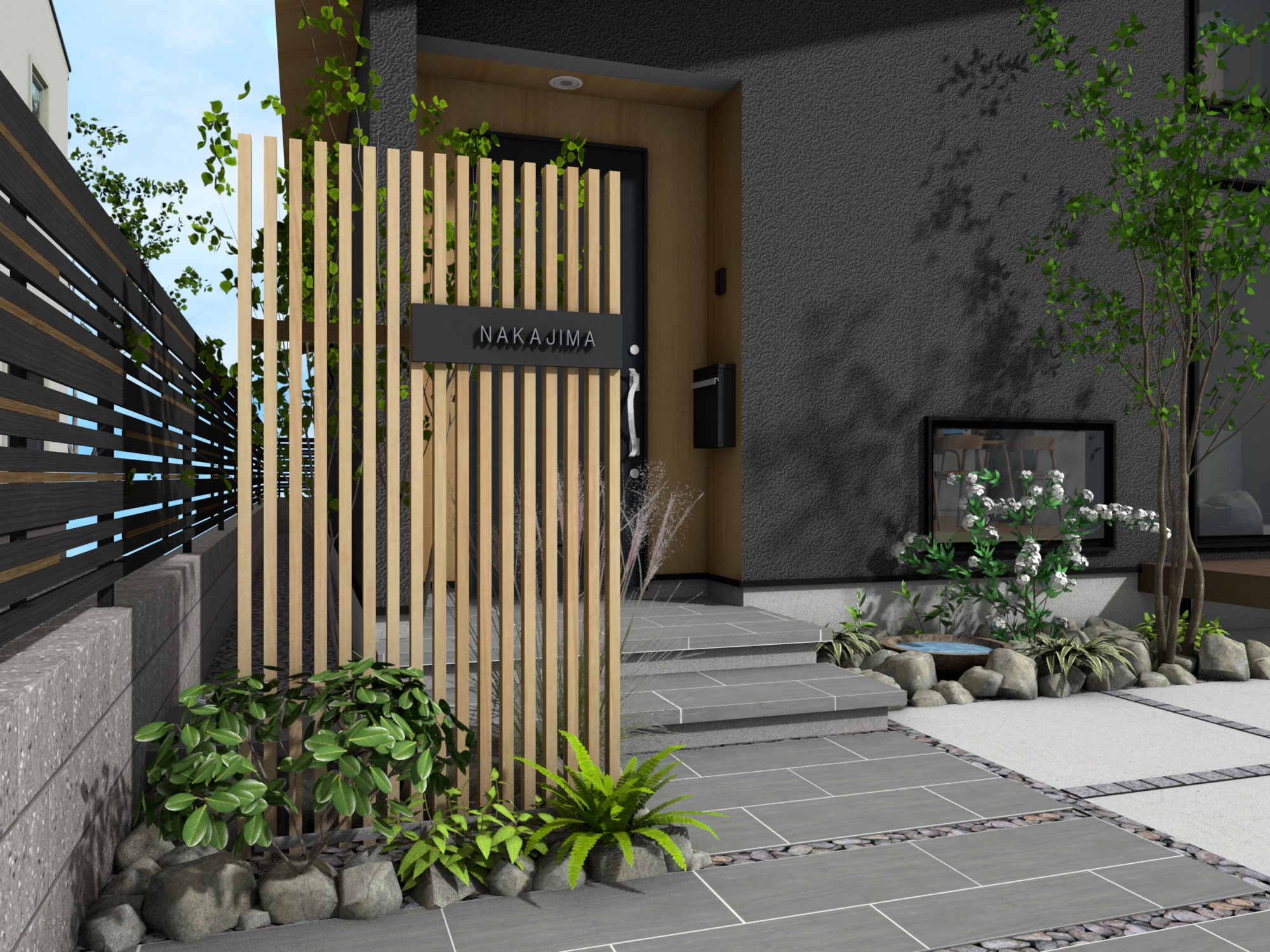 門まわり（門柱・門袖） エバーアートウッドプラン18｜AW18