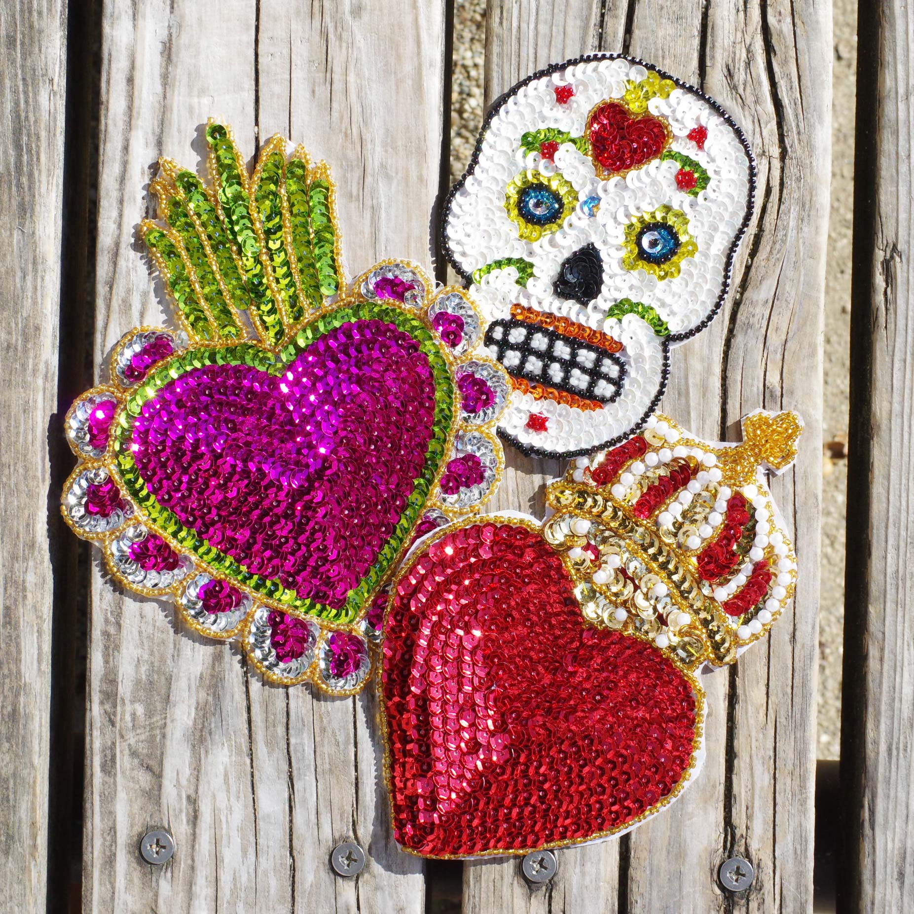 コラソン☆スパンコールワッペン【18cm】E