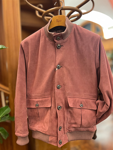 PAPAS PLUS『ウールマルチミックスカラーソフトツイードブルゾン