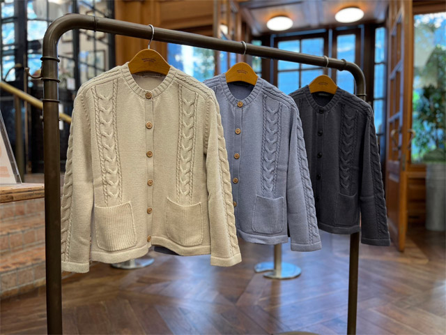 Mademoiselle NON NON 『バルキーコットンニットジャケット』 ｜ PAPAS