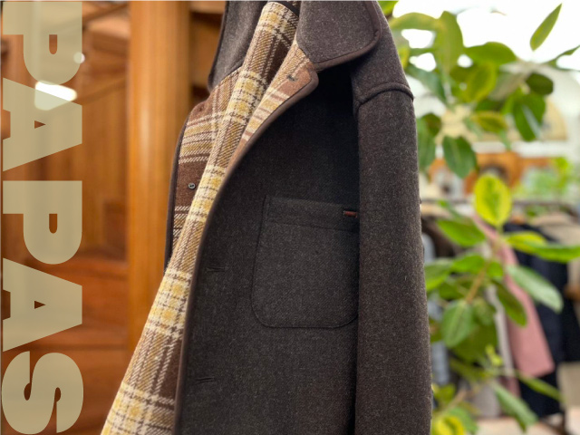 PAPAS『ダブルフェイスメルトン カバーオール』 ｜ PAPAS COMPANY｜パパス