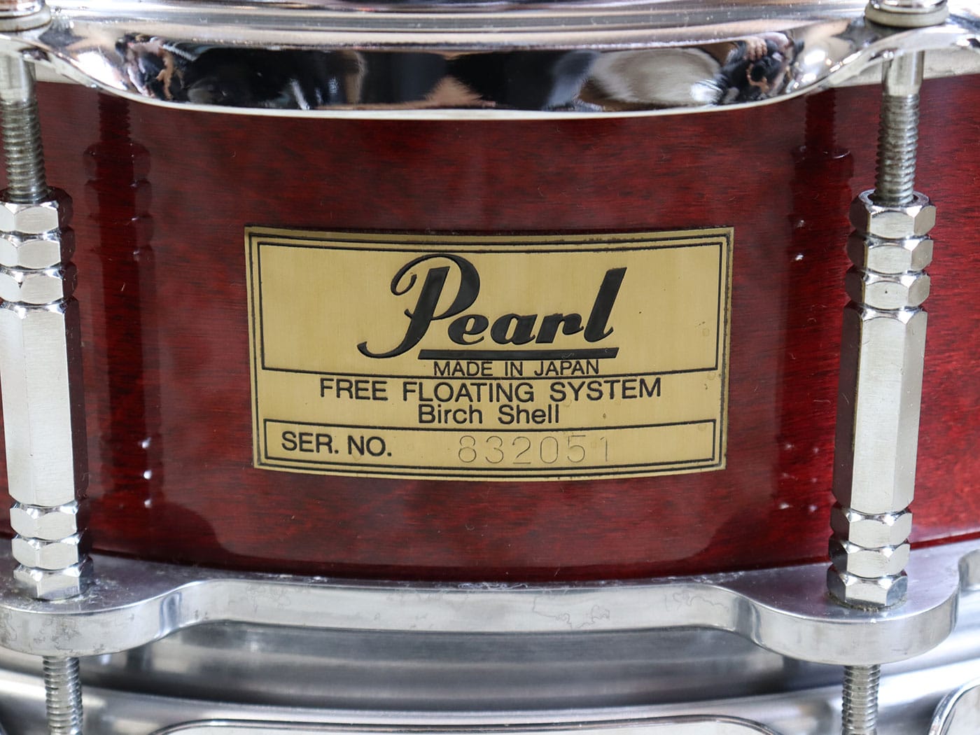 中古】Pearl Birch Shell Free Floating 14 x 5.5 スネア【海外配送可