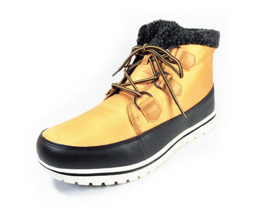 Dect ナイロン防寒ムートンブーツ 防水・防滑ソール イエロー
