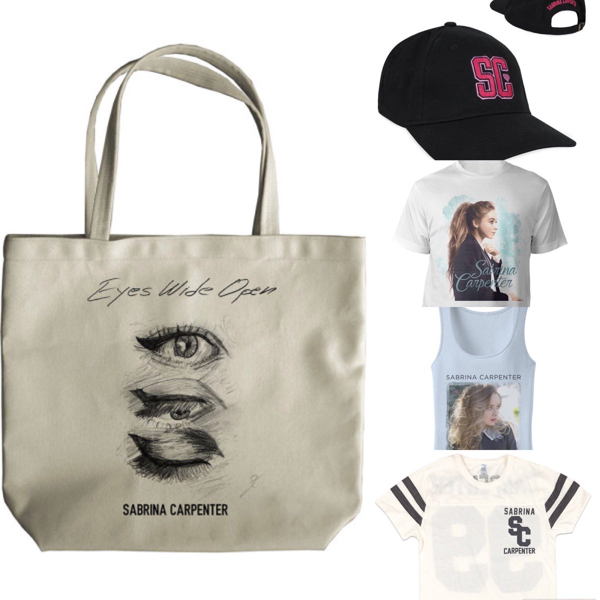 news】 Sabrinaの公式サイトで販売されているグッズは、現在5点になっ