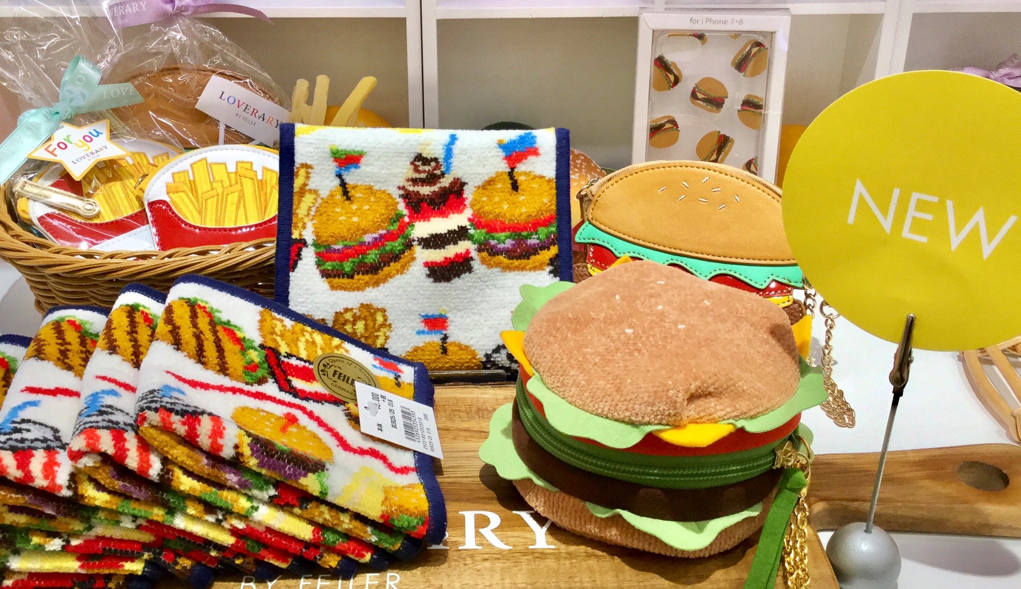 激レア！♥FEILER フェイラー ハンカチ バーガーショップハンバーガー