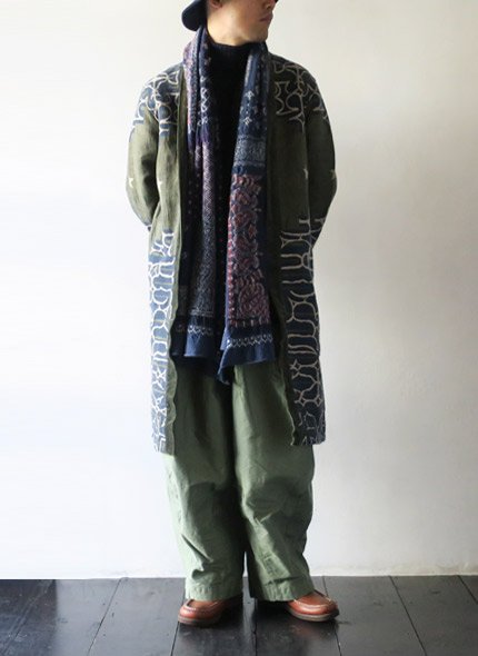 KAPITAL #キャピタル #k1712lj257 ウールと麻を織り交ぜ、アイヌ文様と