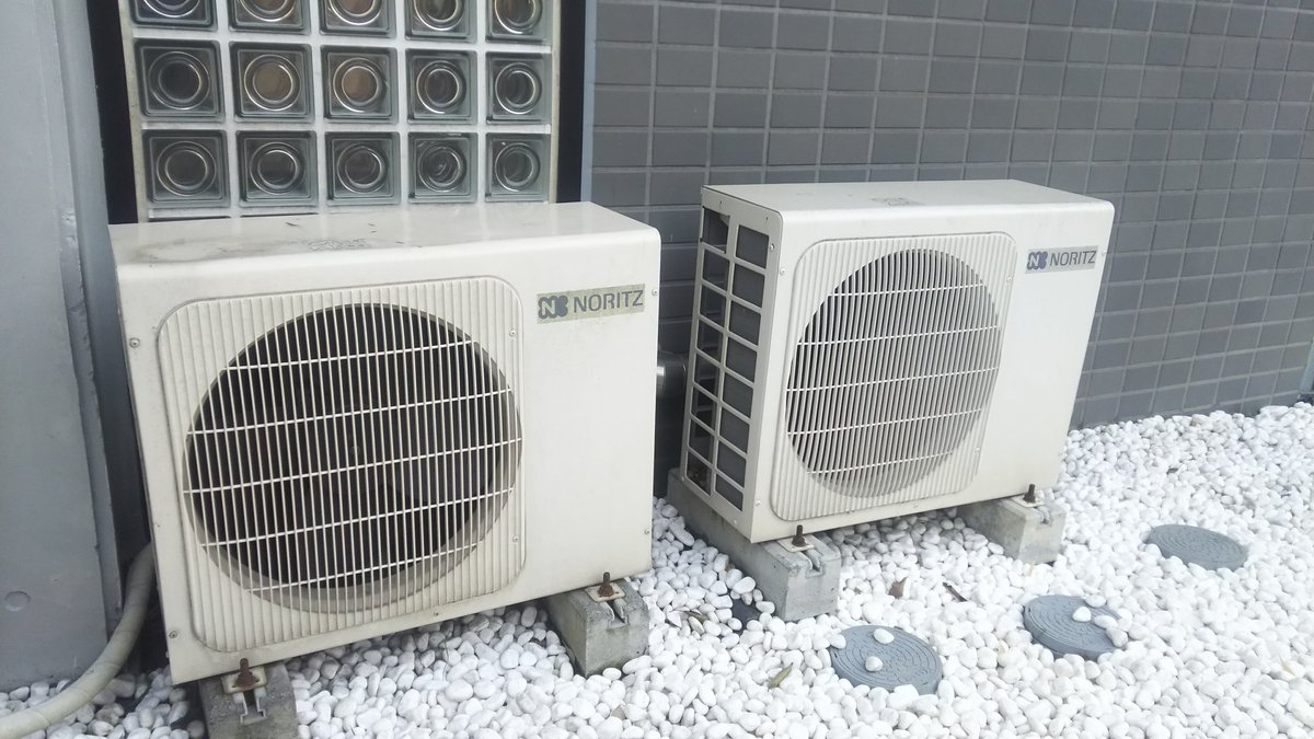 ノーリツエアコン室外機 4枚羽根 左回転 #室外機