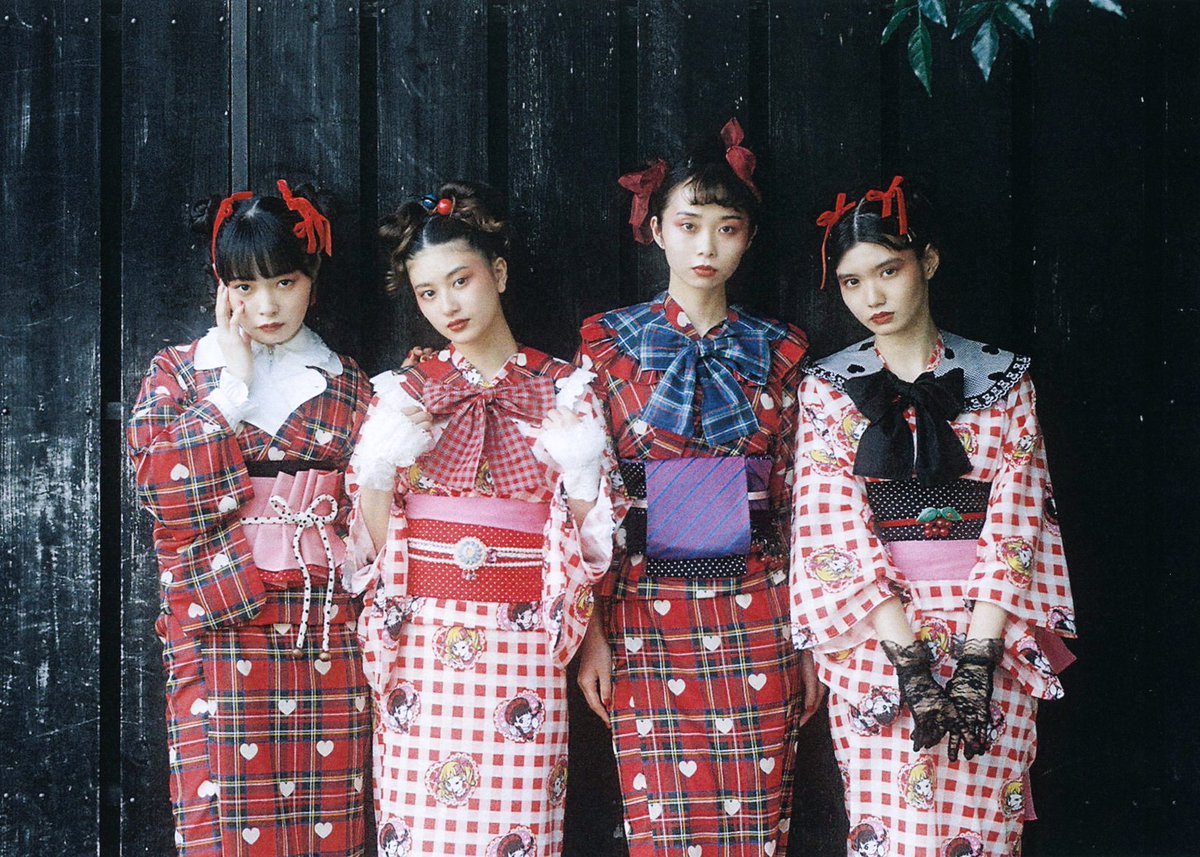 レトロな少女のプリントが可愛い浴衣がラフォーレ原宿&オンラインに