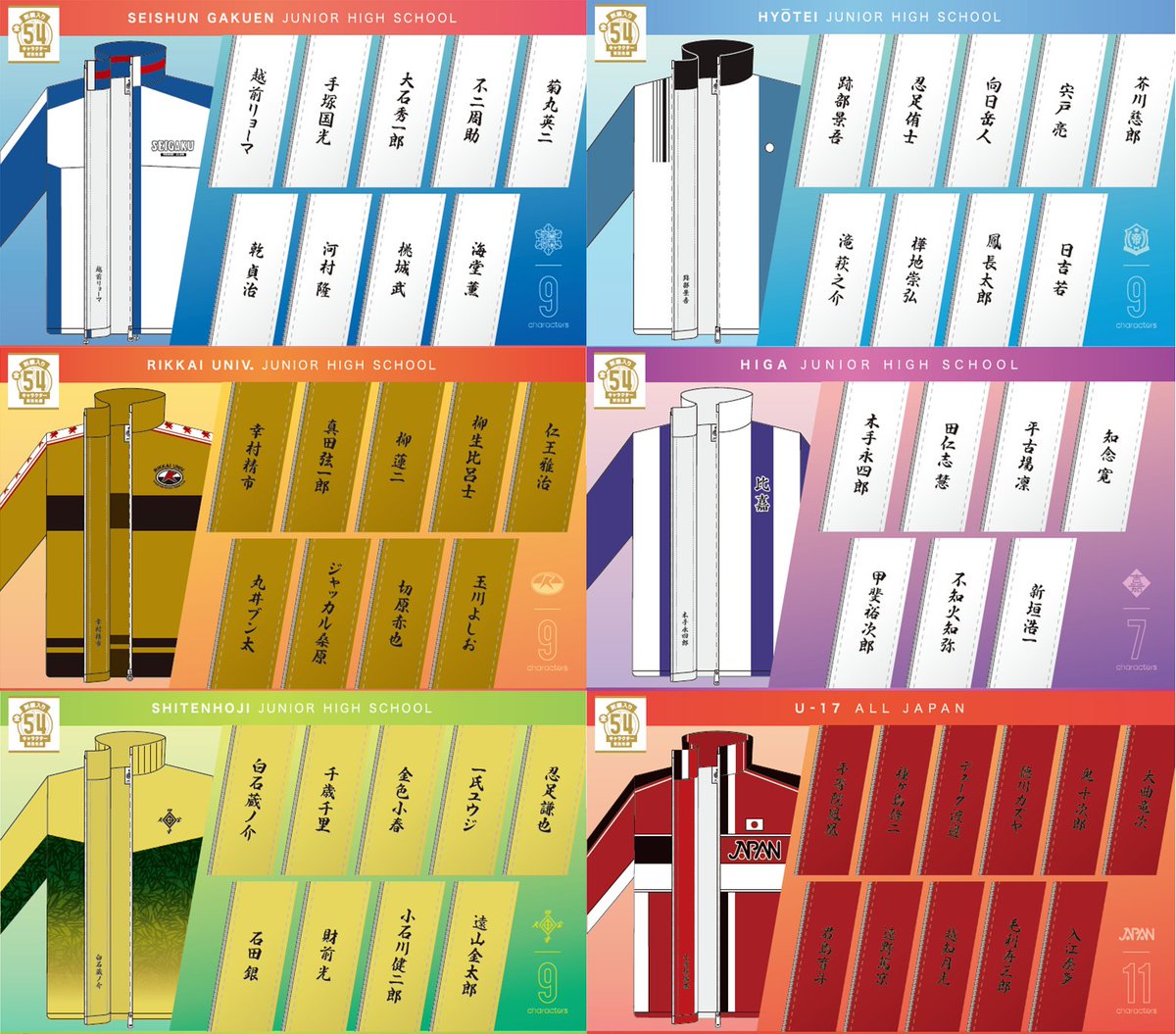 このタイミングだからこそ実現したテニプリキャラ達のフルネームの刺繍