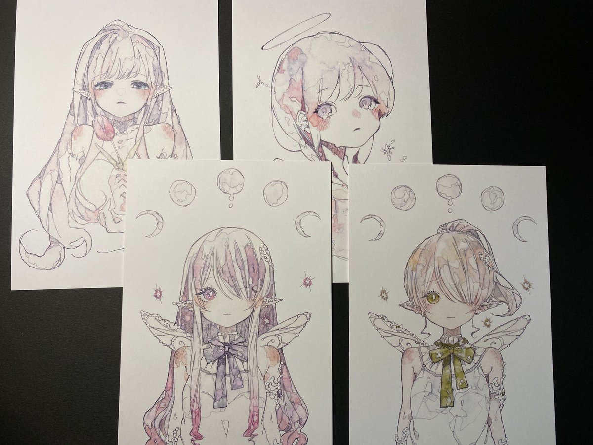 イラスト本とポストカード。 umiさん(@umi_cryblue )のイラスト本